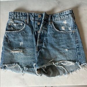 Distressed Denim Shorts